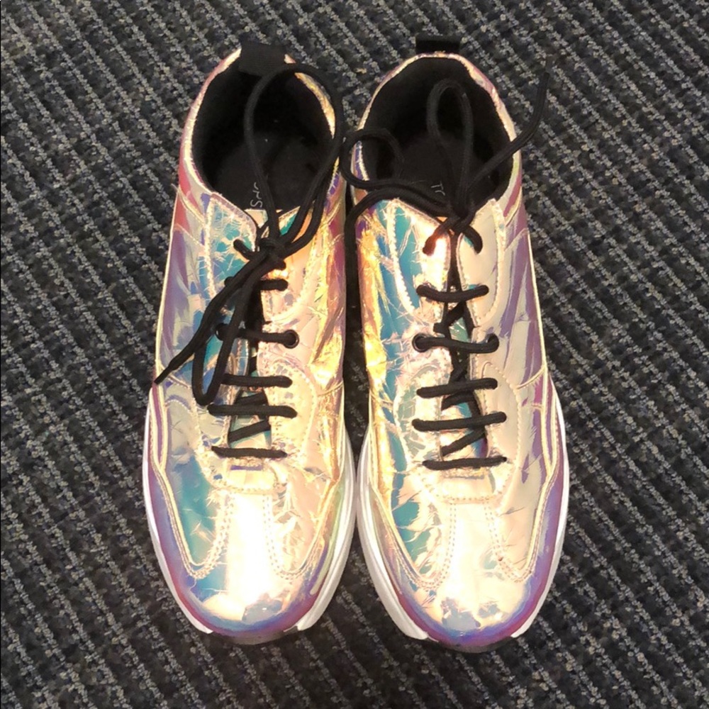 Metallic TopShop Platform sneakers!